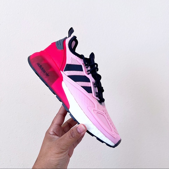 adidas Pink and Black Women's Sneakers - Picture 2 of 8